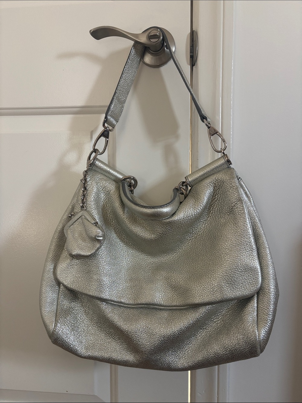 Dolce & Gabbana Metallic Silver SICILY BAG
